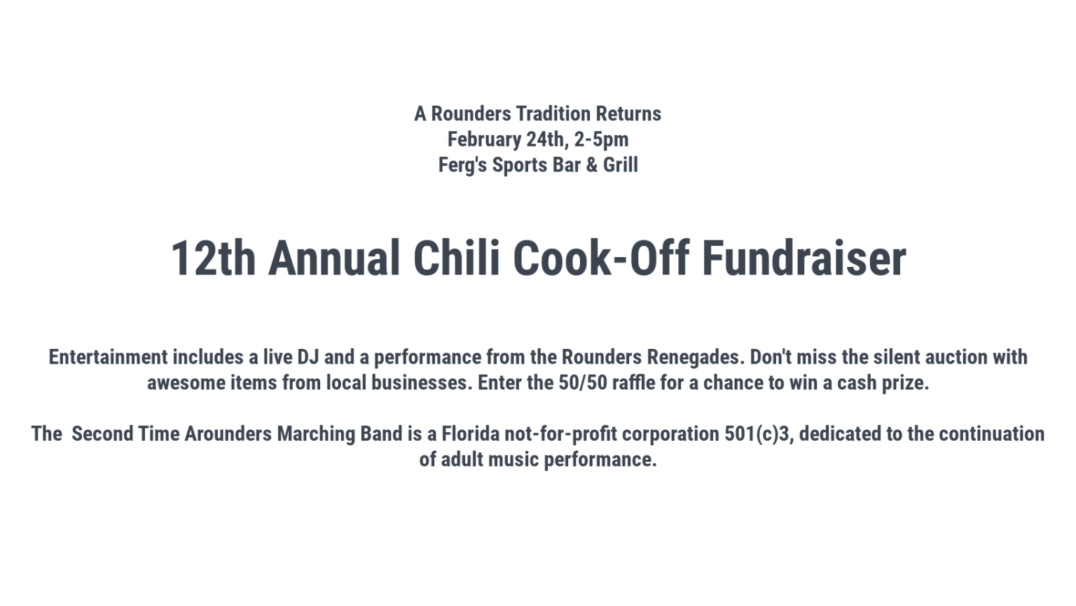 Chili CookOff 2024 The Greater St. Petersburg Area, Awesome